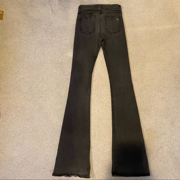 Rag & Bone High Rise Bell Flare Jeans in Grayish Black - Picture 11 of 11
